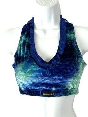 Bubo Baggs Dance Sports Bra Tie Dye Velvet M